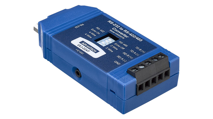 Serial Converter, RS-232 DB9 F to RS-422/485 TB, Port Power Ability